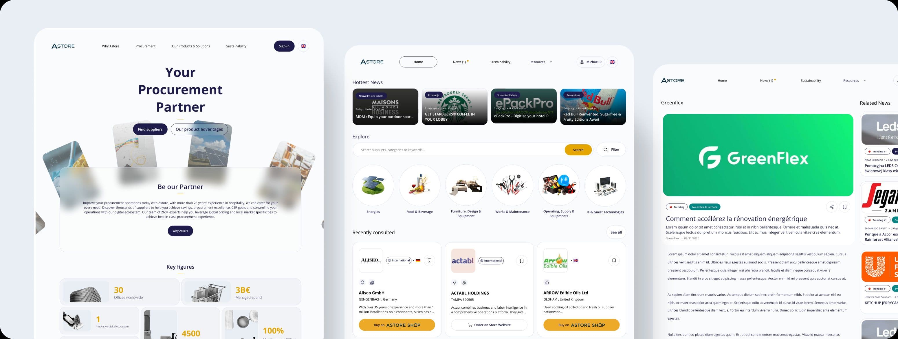 Accueil, actualités et fiche article du nouvel Astore